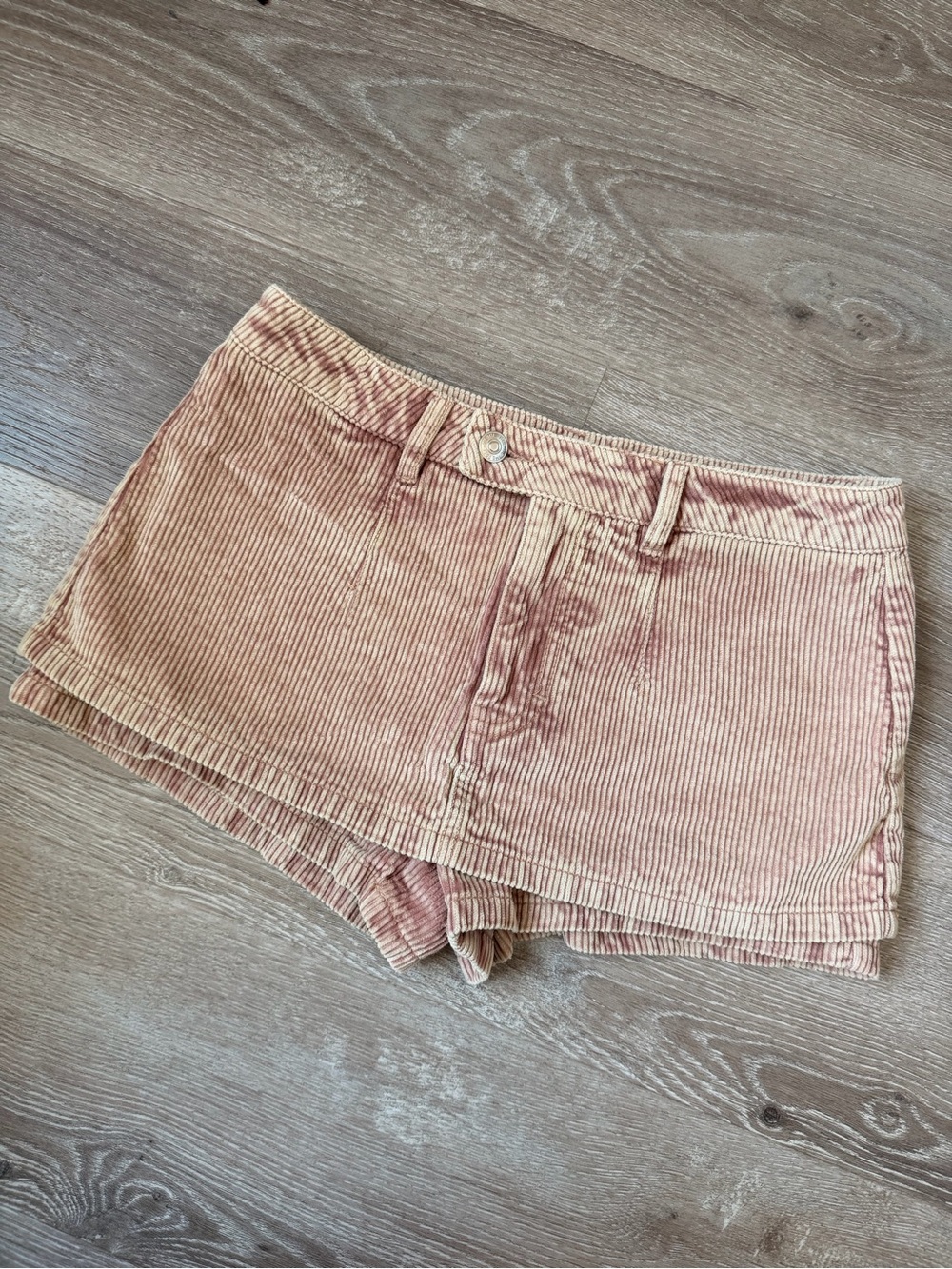 Free People Women’s Pink Corduroy Shorts - Classic High-Rise Style